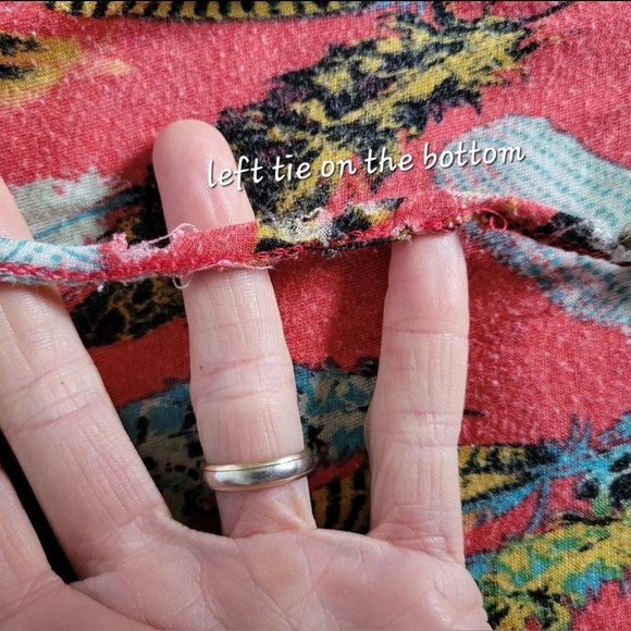 American Rag Feather Pattern Hoodie Shirt Soft Stretchy BOHO  Size 1X - Picture 3 of 9